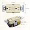 Faith Self-Test 15A TR GFCI Outlet Receptacle, Light Almond, PK 10 GLS-15ATR-LA-10 - alternate 4
